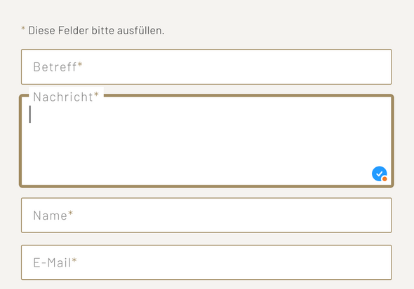 Formular Fokus klar erkennbar (Barrierefreiheit)