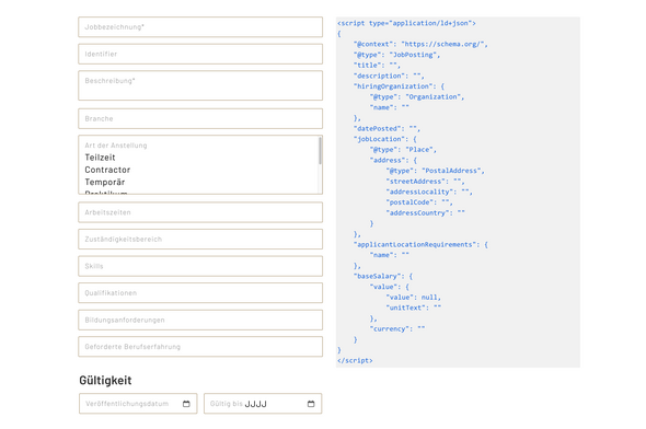 JobPosting JSON-LD Generator Screenshot