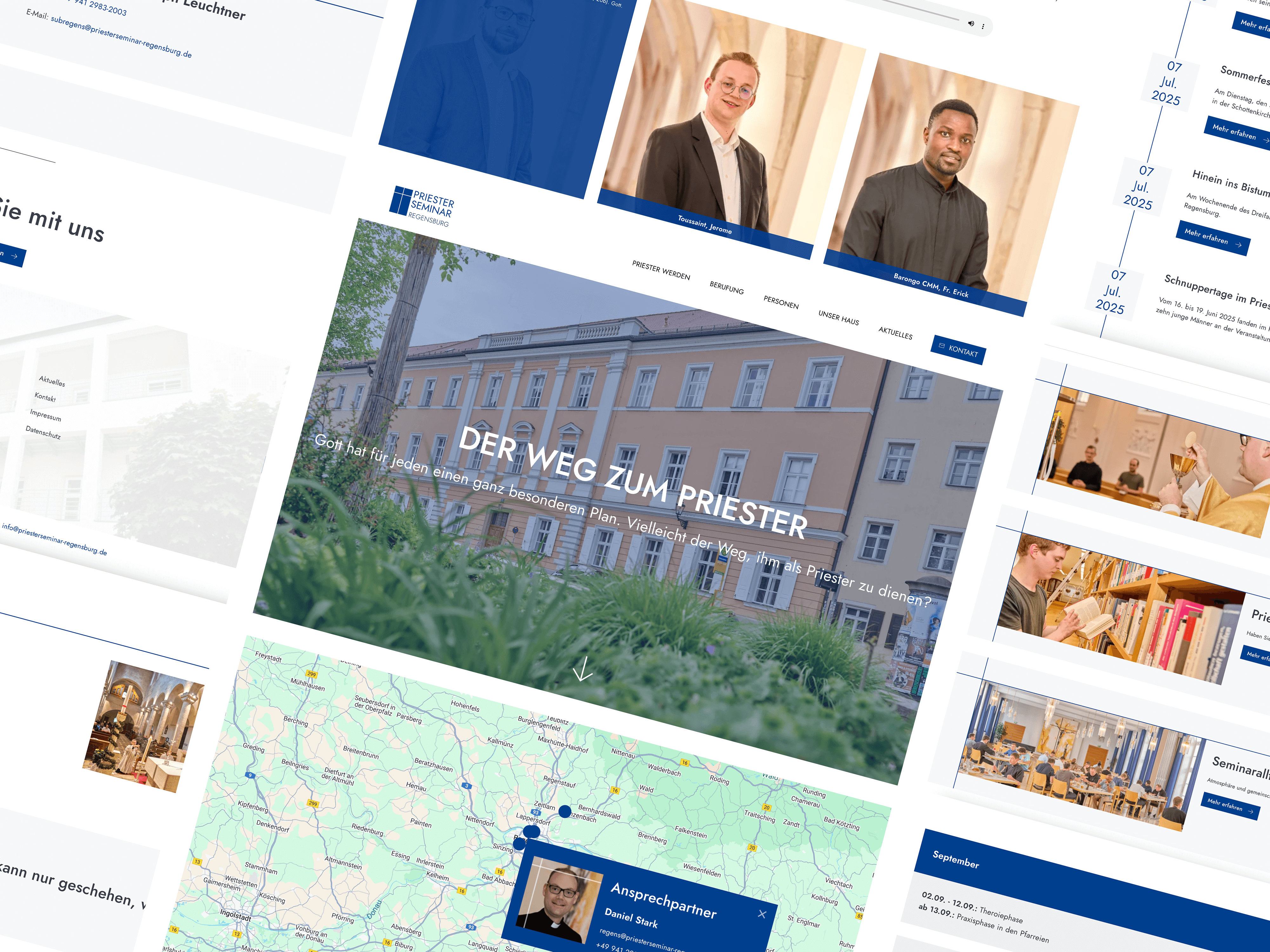 Gestaltungselemente Webdesign Priesterseminar Regensburg