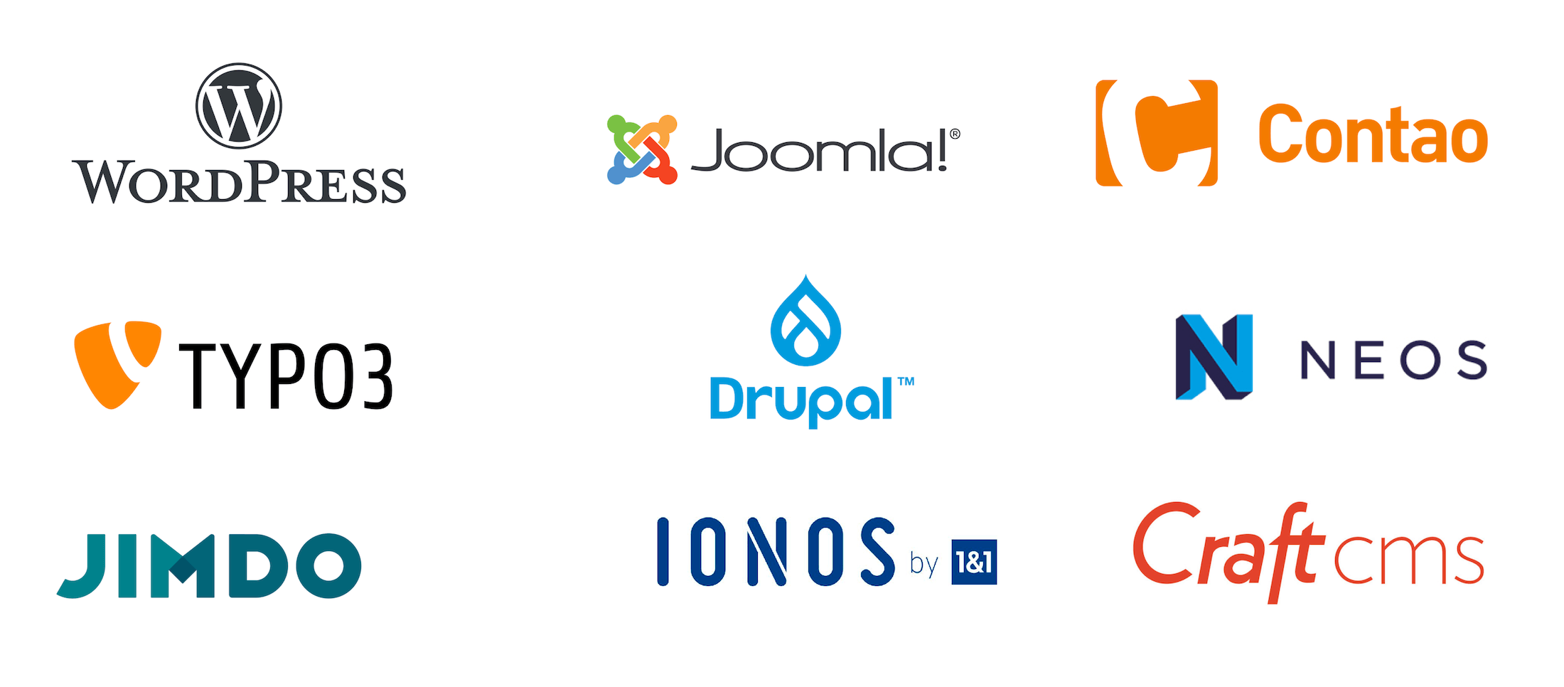 CMS Anbieter Logos