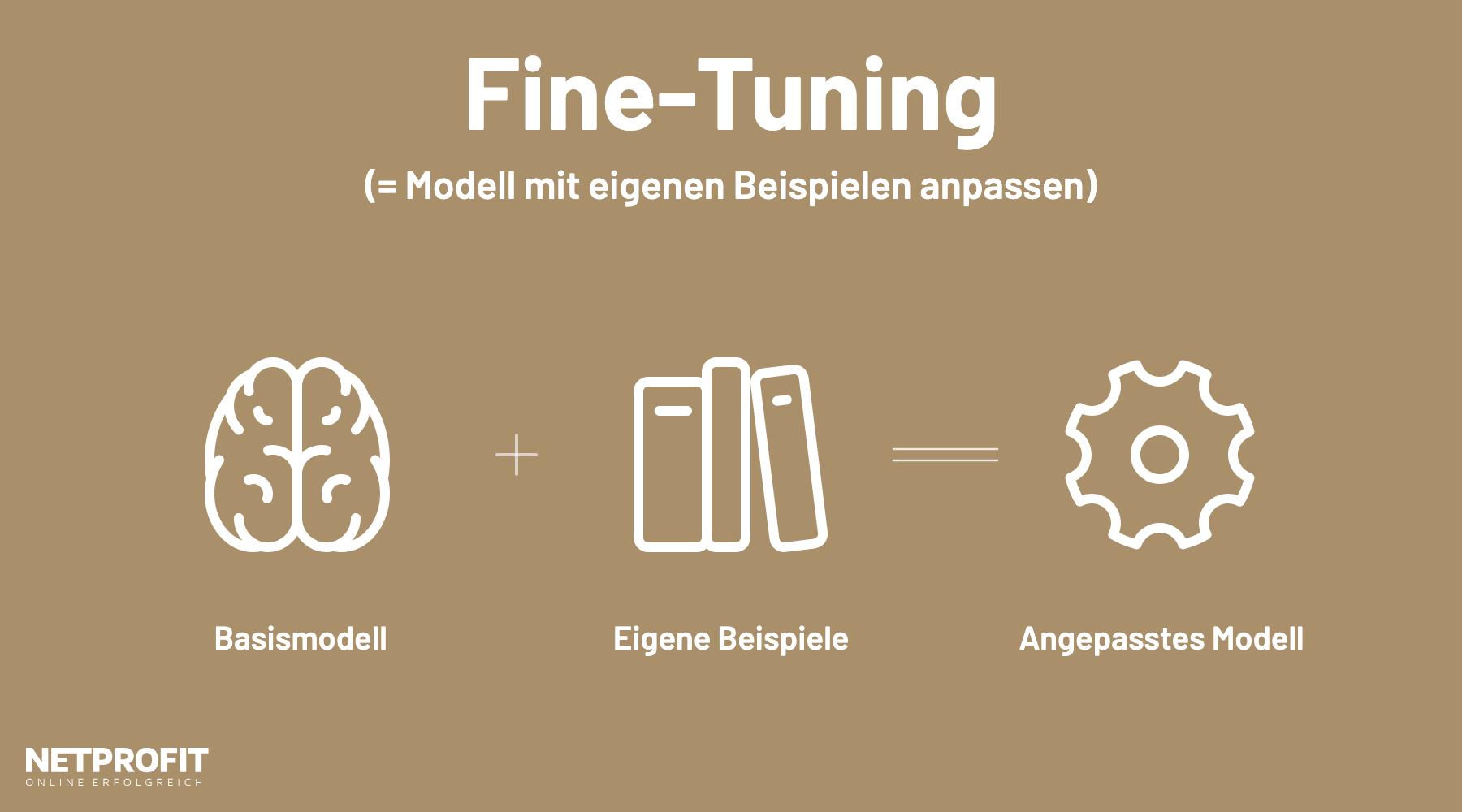 Formel: Vortrainiertes Modell plus eigene Beispieldaten ergibt ein angepasstes Modell