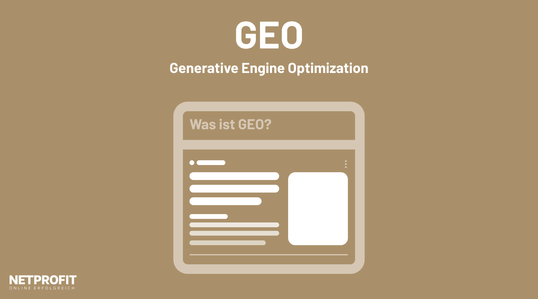 Darstellung KI-Übersicht zum Suchbegriff "Was ist GEO?"